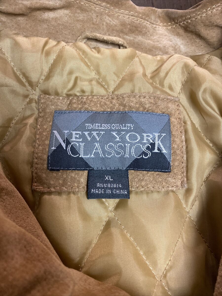 New York Classics XL Leather Coat Zip Tan Brown Jacket | eBay New York Classics XL Leather Coat Zip Tan Brown Jacket | eBay