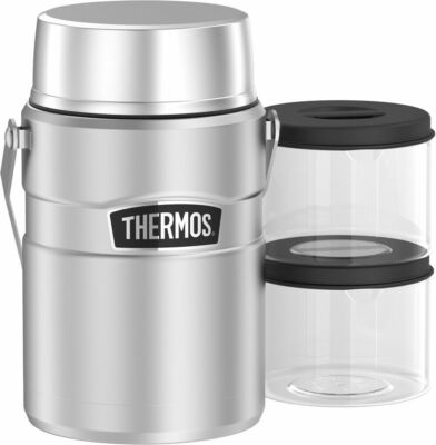 New Thermos Stainless King Big Boss Insulated Stainless Steel Food Jar  Ltr 9311701012348| - Main Image