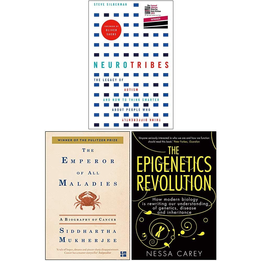 NeuroTribes Steve,Emperor of All Maladies,Epigenetics Revolution 3 Books Set
