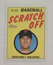 Buster Posey 2019 Topps Heritage - 1970 Topps Scratch Offs #11 Giants Insert