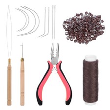Hair Extension Tools Kit, 3 Pcs Microlinks Beads Tools Pliers Loop Needle Pul...