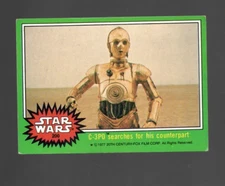 1977 Topps STAR WARS series 4 Green #200 C-3PO Searches For His Counterpart EX
