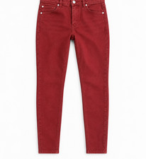 Just USA Jeans Womens Size 30/US 10 Skinny Stretch Burgundy Denim Made in USA
