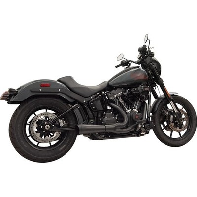 2-into-1 Ripper Exhaust System - Short - Black - 49-State for M8 Softail 1S75RBE
