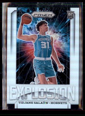 2024 Panini Prizm Basketball Explosion Tidjane Salaun Hornets #31 Rookie