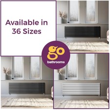 Horizontal Designer Radiator Flat Panel Column Central Heating White Anthracite