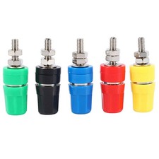 5Pcs M4X36 Pure Copper Terminal 4Mm Banana Jack Socket 20A Binding Post3930