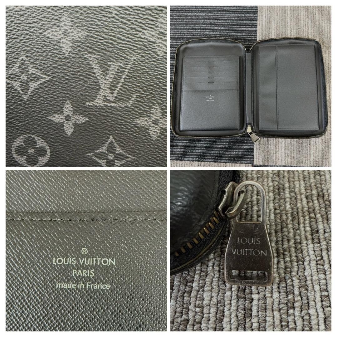 LOUIS VUITTON LV Monogram iPad Case Tablet Cover Brown Leather