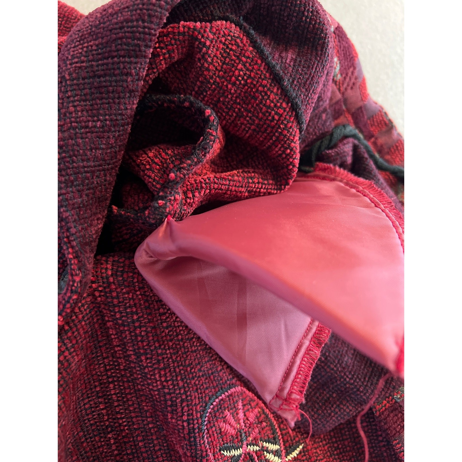 Boho Cottagecore Patchwork Embroidered Jacket Red… - image 10