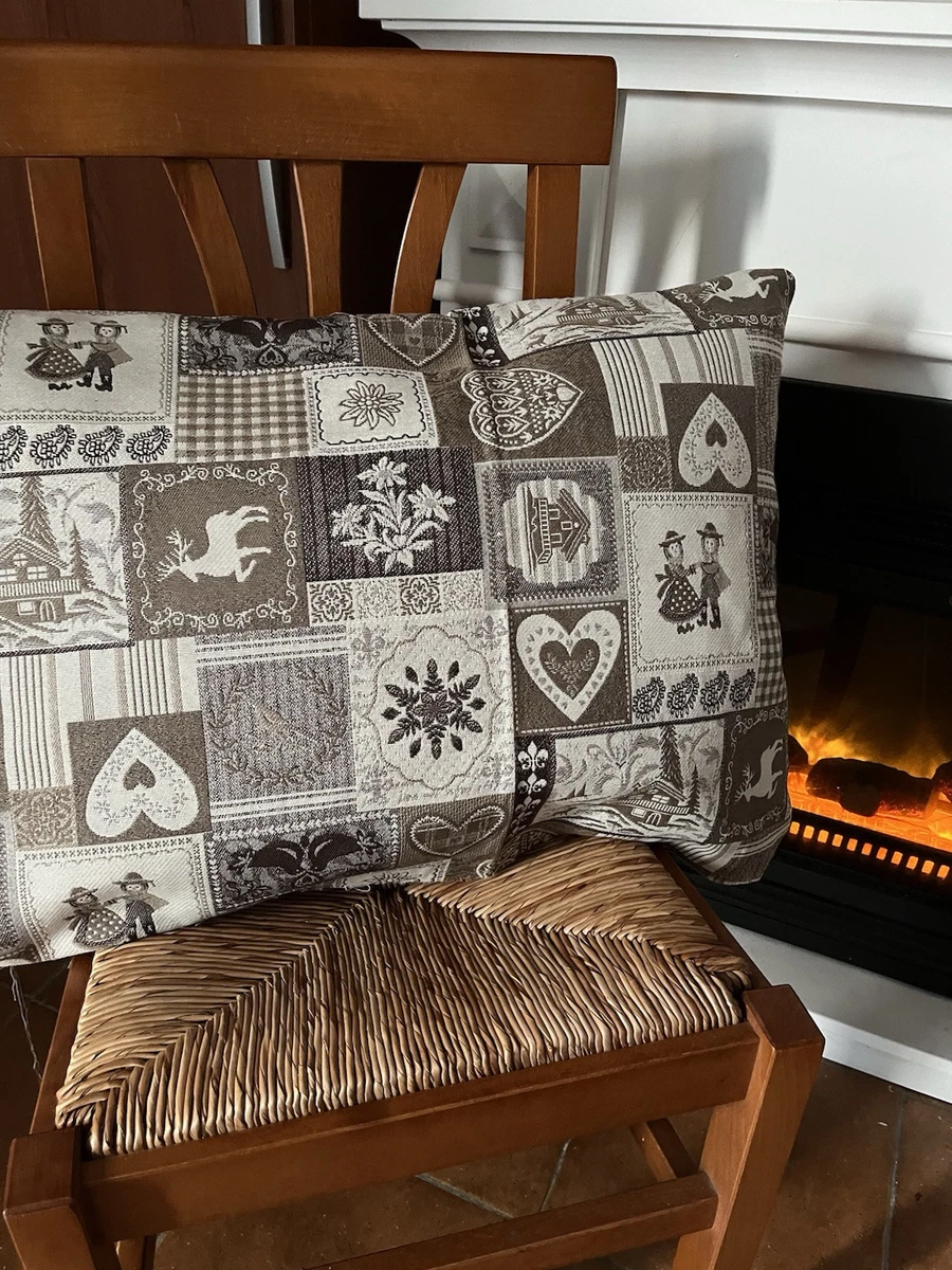 Cuscino Da Pavimento Rotondo Etnico DK Homewares 55 Cm: Fodera In Cotone Con Ricami E Patchwork Fatto A Mano - Marrone Scuro - 4