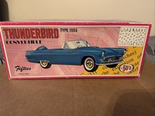 1956 Ford Thunderbird Convertible Original 80s Black Japan Tin Friction BB
