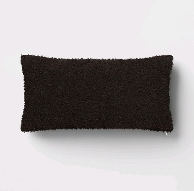   Threshold Outdoor Decorative Pillow Cover Boucle Charcol Gray 