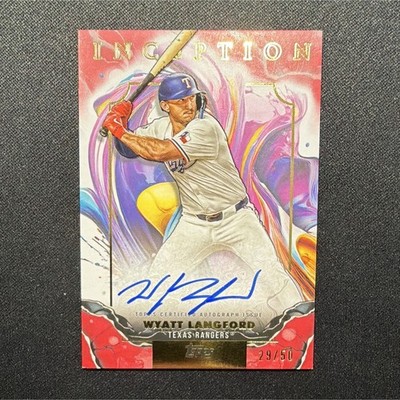 Topps 2025 Inception Wyatt Langford Rangers Rookie Auto 29/50 #RESA-WL