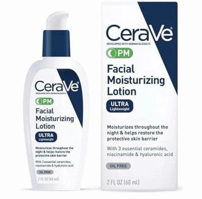 CeraVe Facial Moisturizing Lotion PM Ultra Lightweight 3 oz - New