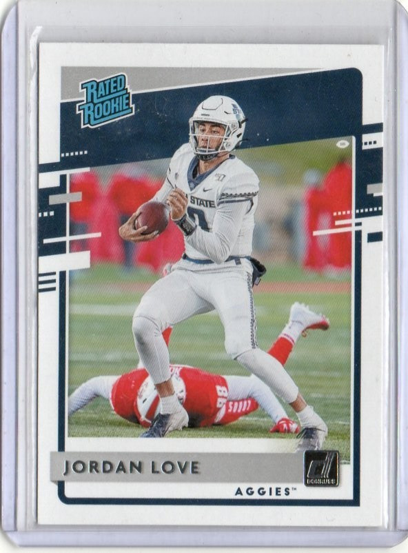 JORDAN LOVE 2020 PANINI CHRONICLES DONRUSS DRAFT PICKS RATED ROOKIE PACKERS A193