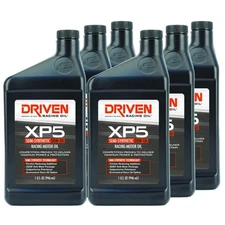 Driven Racing Oil 00906, XP5 Racing Oil, Semi-Synthetic 20W-50, 6 Quarts