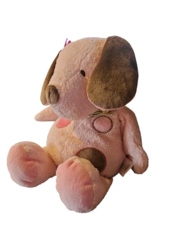 Just One You Carters Musical Plush Puppy Pink Dog Brown Spots Baby Crib Pull 12" - Image 2 of 4
