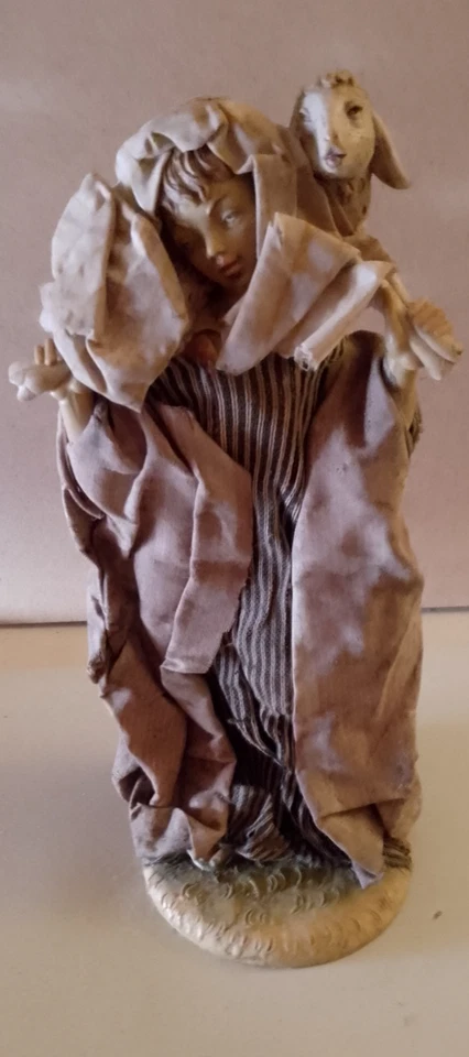 NATIVITA', PRESEPE ,LOTTO 10 STATUE ,ALTEZZA 30 CM VINTAGE LOTTO ! - Immagine 4 di 4