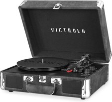 Bluetooth Portable Suitcase Record Player Built in Speakers Vinyl
