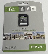 NEW  PNY Elite SDHC Flash Card Elite 16GB UHS-1 FACTORY SEALED 