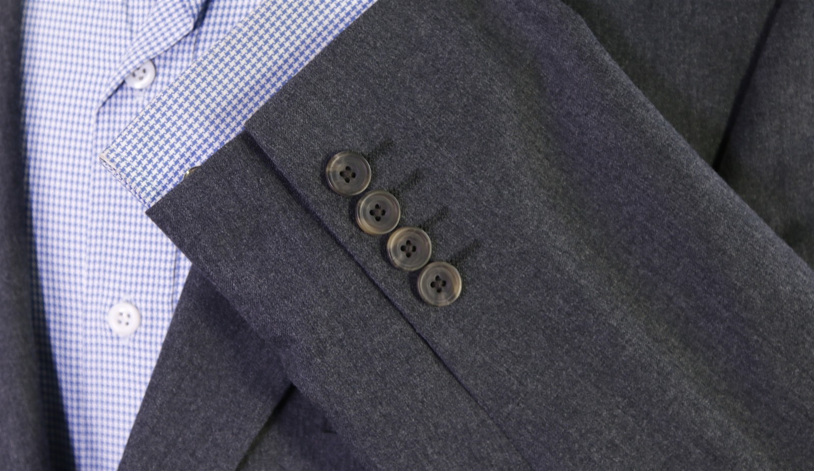 Chester Barrie Solid Gray 2-Btn Wool Blazer Jacke… - image 6