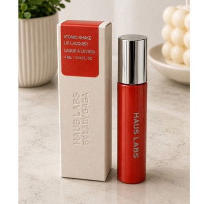 HAUS LABS Atomic Shake Liquid Lip Lacquer Red Shine 0.14 fl oz