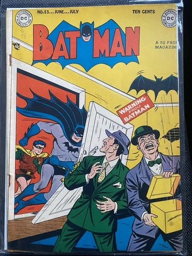 Vintage Batman Comic Book - No. 53 (June-July) - Golden