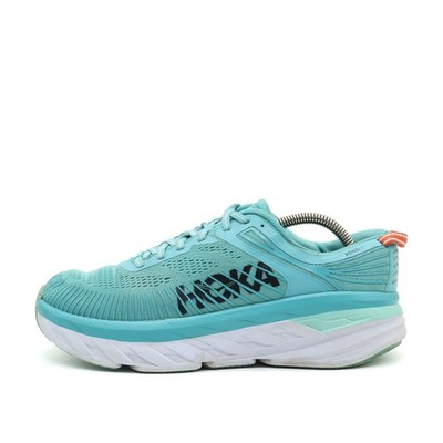 Hoka One Damen Bondi 7 Sneaker türkis Mesh Niedrig Atmungsaktiv Laufschuh EU 40 