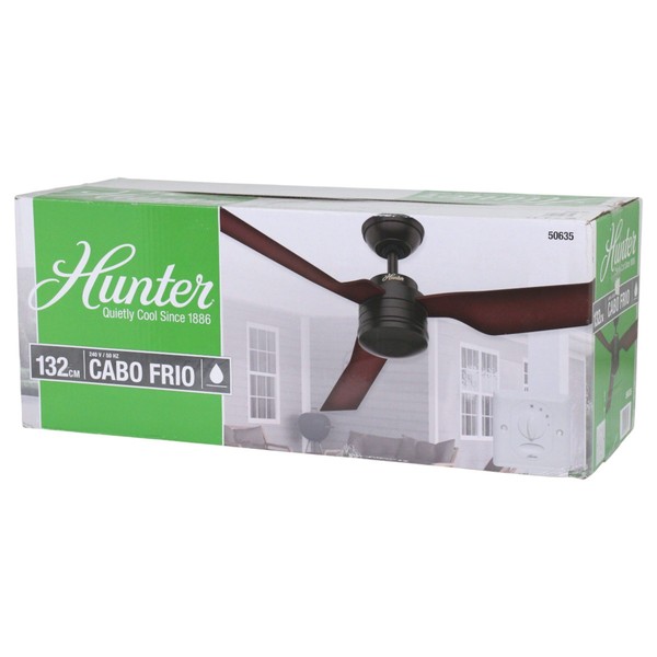 Hunter 50635 Cabo Frio Deckenventilator 132 Cm Mit Wandschalter Bronze Braun-image