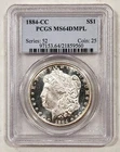 1884-CC Morgan Dollar PCGS MS64 DMPL Carson City Deep Mirror Prooflike
