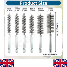 6X Bore Brush Set Wire Brush Steel Cleaning Brush for Power Drill Impact Driver