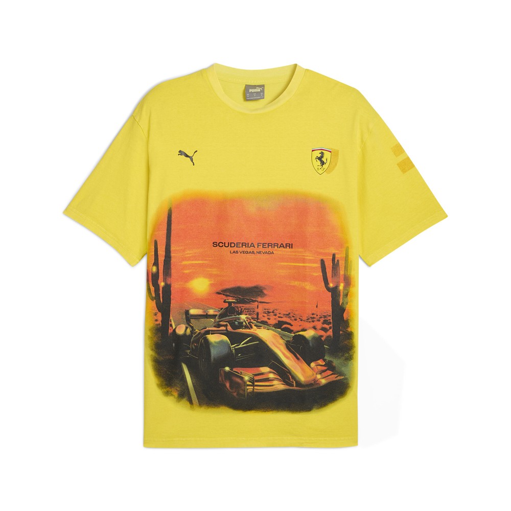 PUMA Scuderia Ferrari Race Desert Sun Las Vegas Graphic Crew Neck