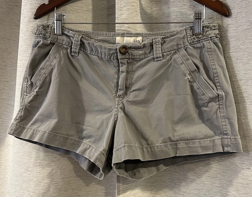 Pantalones cortos chinos vintage de tiro bajo Y2K Old Navy para mujer talla 10 grunge ropa de calle Foto 2 de 4