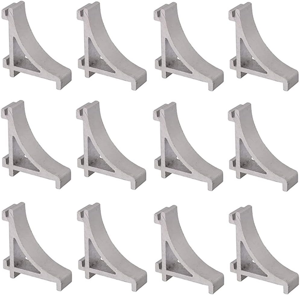 12 Pcs Refrigerator Shelf Clips Silver Fridge Cooler Shelf Support Replacement