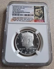 2014-S NGC EARLY RELEASES SP70 ENHANCED FINISH HIGH RELIEF SILVER KENNEDY 50C!