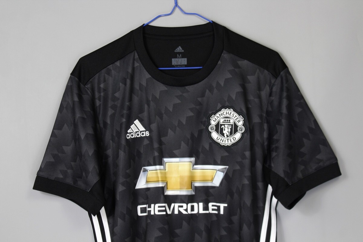 MANCHESTER UNITED 2017 2018 AWAY FOOTBALL SHIRT SOCCER JERSEY BLUE