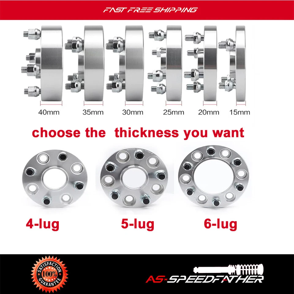 4x espaciadores de rueda de 2" 5x4,5 para Chevrolet Impala 2000-2013 Dodge Caravan 1996-2007 Foto 4 de 4