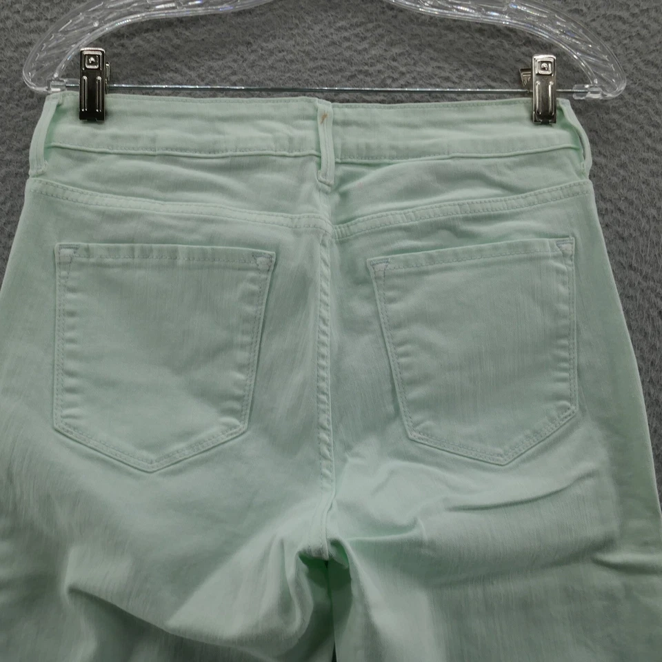 Not Your Daughters Women Slim Straight Ankle Jeans 6 Mint Green Mid Rise NYDJ - Image 4 of 4