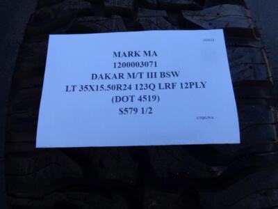 2 MARK MA DAKAR M/T III BSW LT 35 15.5 24 123Q LRF 12PLY MT TIRES 1200003071SU7
