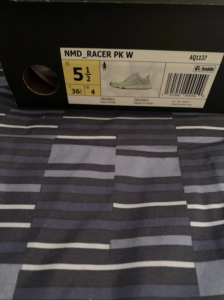 ADIDAS Boost NMD  RACER PRIMEKNIT SHOES  AQ1137 “SEMI SOLAR YELLOW” SIZE 5.5 - Image 2 of 4