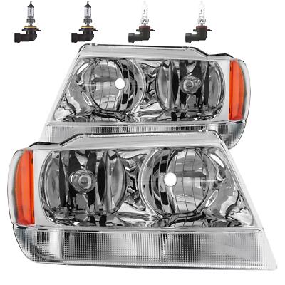 Scheinwerfer Set chrom inkl. Osram HB3a/HB4a für Jeep Grand Cherokee II WJ WG