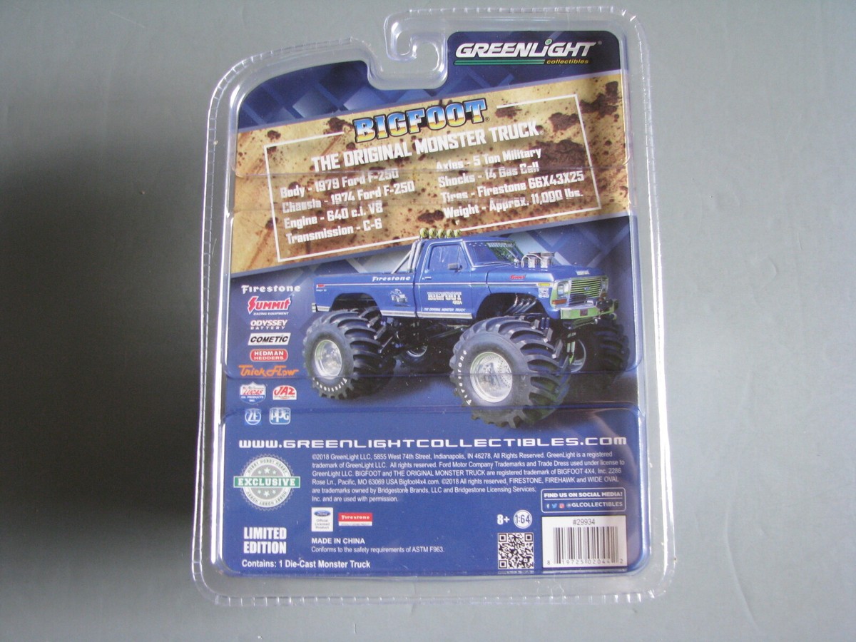 GREENLIGHT BIGFOOT ORIGINAL MONSTER TRUCK 1/64 SCALE HOBBY