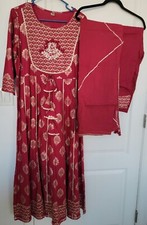 Premium quality floor length anarkali with palazzo and dupatta set