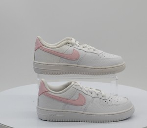 Nike UK 13 EU 31 1/2 Blanco Rosa Air Force 1'07 LV 8 para Niños  Entrenadores Gr | eBay