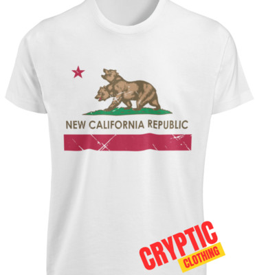 FALLOUT New California Republic Logo T-SHIRT S-3XL Funny Bear Video Game Graphic