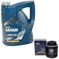 MotoröL Set 20W-50 5 Liter + ÖLfilter SM 5085 FüR Seat Altea XL Skoda Fabia II