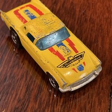 Hot Wheels 57 T-bird Yellow Ford Thunderbird 1977 Vintage Hong Kong Diecast