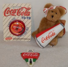 Coca  Cola Duncan Yo-Yo W/Magnet BOYDS Nancy Cheerleader Bear Collectible Lot