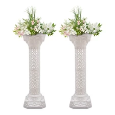 Set of 2 Roman Column Pillar Pedestal Statue Sculpture Decor wedding backdrop