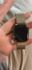 Apple Watch Series 10 GPS LTE 42MM Gold Titanium Case Gold Milanese Loop